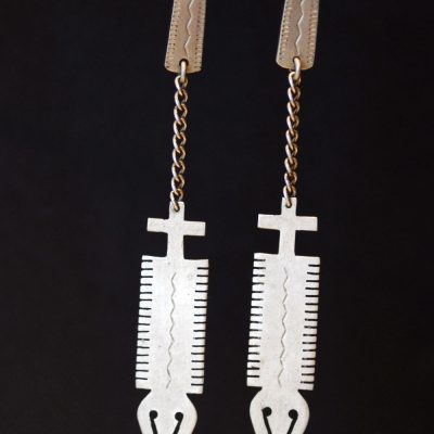 Plains Indian Crayfish earrings
