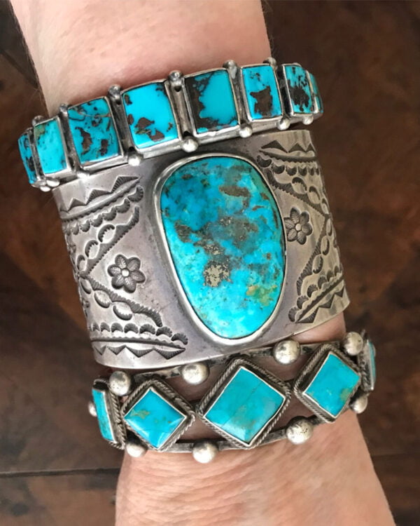 Navajo Mark Chee Bracelet Silver Plume