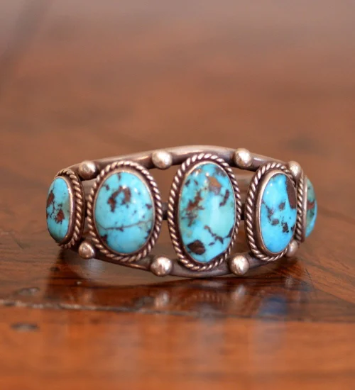 5 stone Manasa Turquoise Cuff