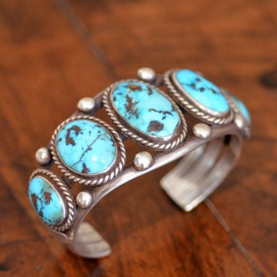 5 stone Manasa Turquoise Cuff