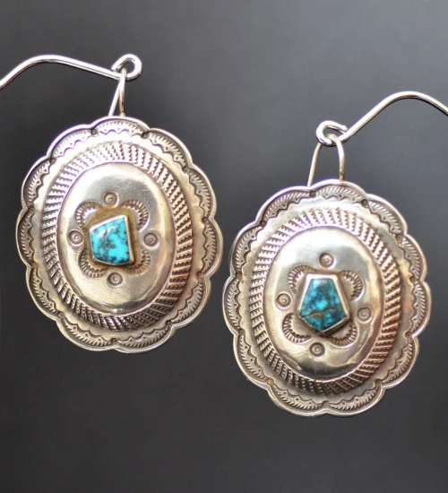 Large Vintage Button EarringsLarge Vintage Button Earrings