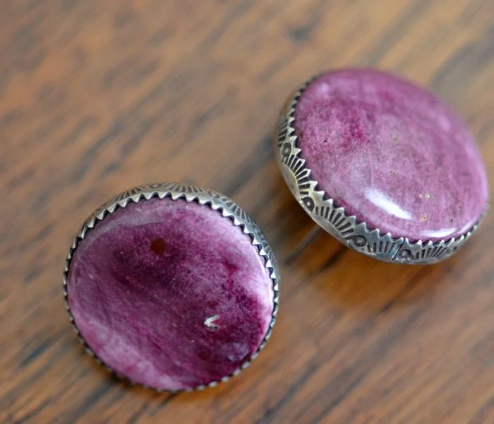 Purple Spiny Oyster Shell Earrings