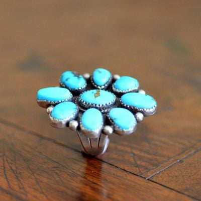 Sleeping Beauty Cluster Ring
