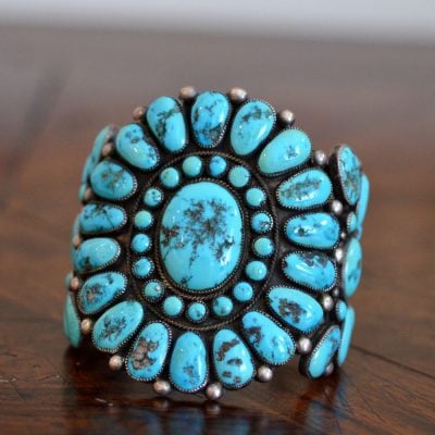 Huge Turquoise Cluster Cuff