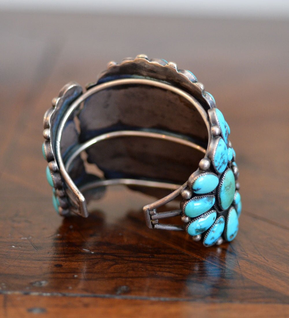 Huge Turquoise Cluster Cuff