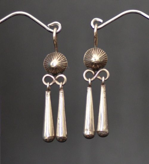 Navajo Silver Drop Earrings