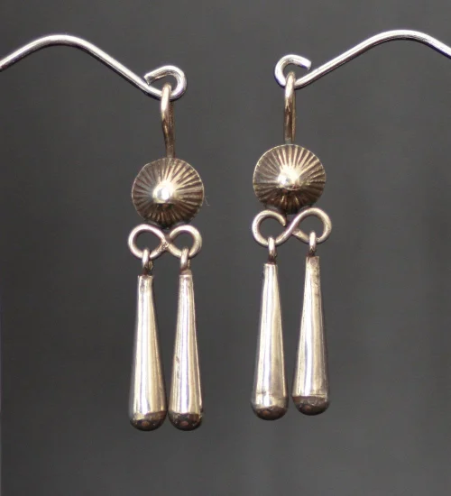 Navajo Silver Drop Earrings