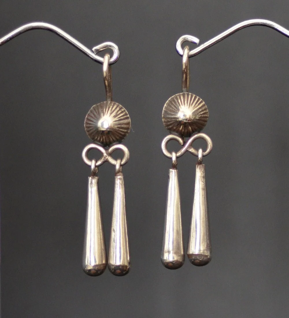 Navajo Silver Drop Earrings