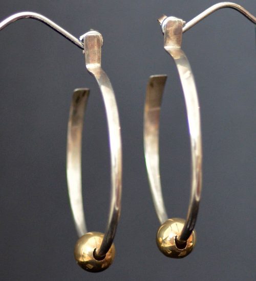 Eddison Cummings silver & gold hoops