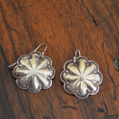 Silversmith Button Earrings
