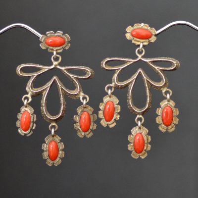 Lorenzo Shirley cast & coral earrings