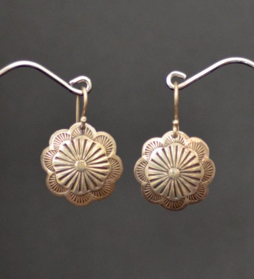 Navajo Hand Stamped Button Earrings