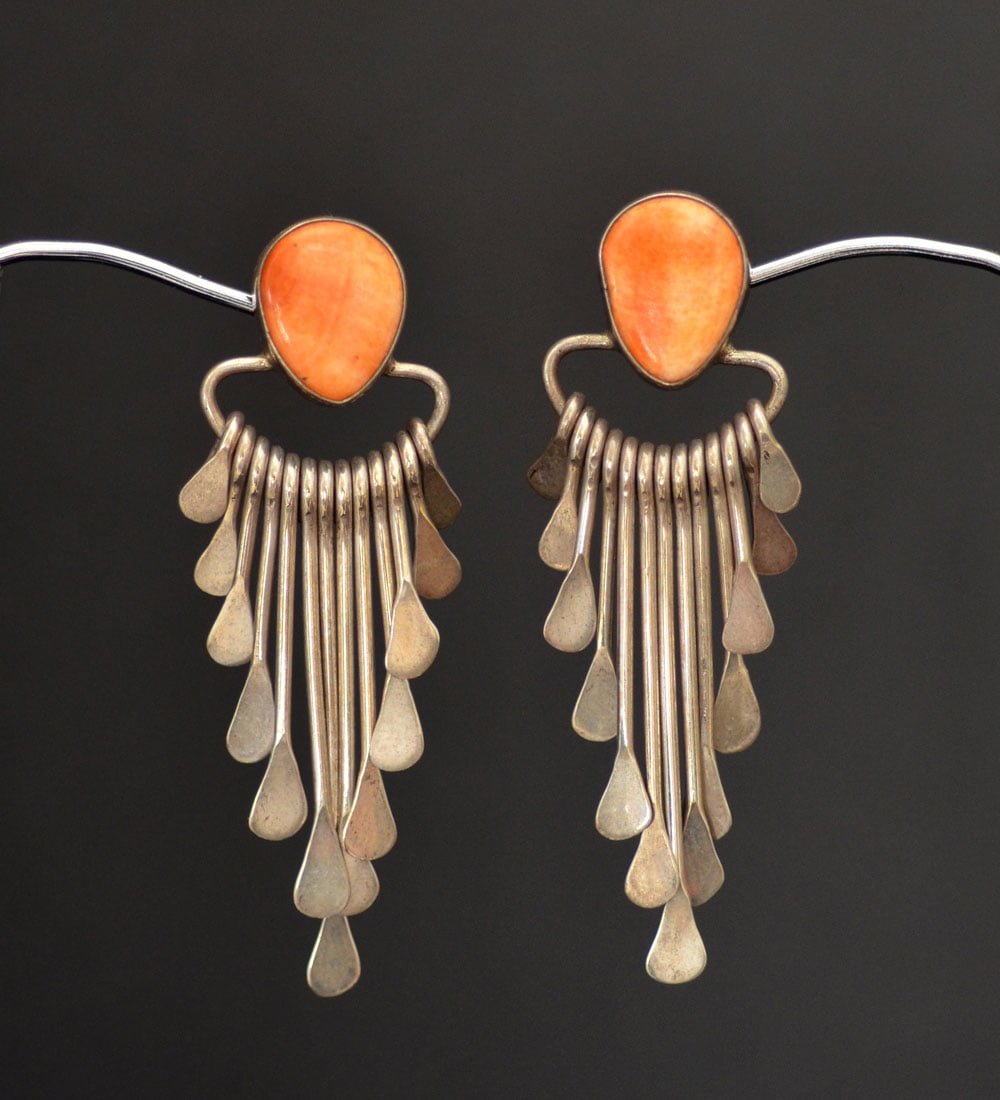 Michelle Slim Orange shell Earrings