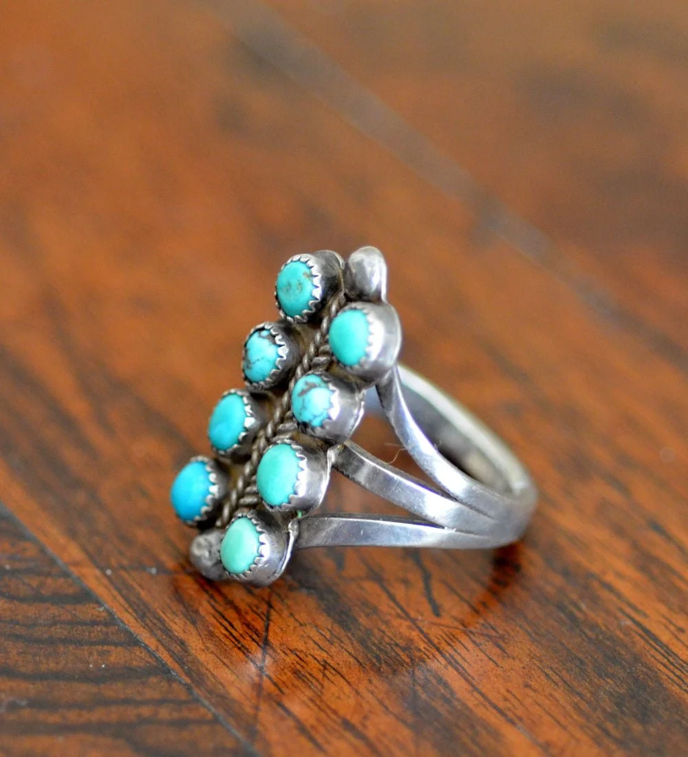 8 stone Navajo Ring