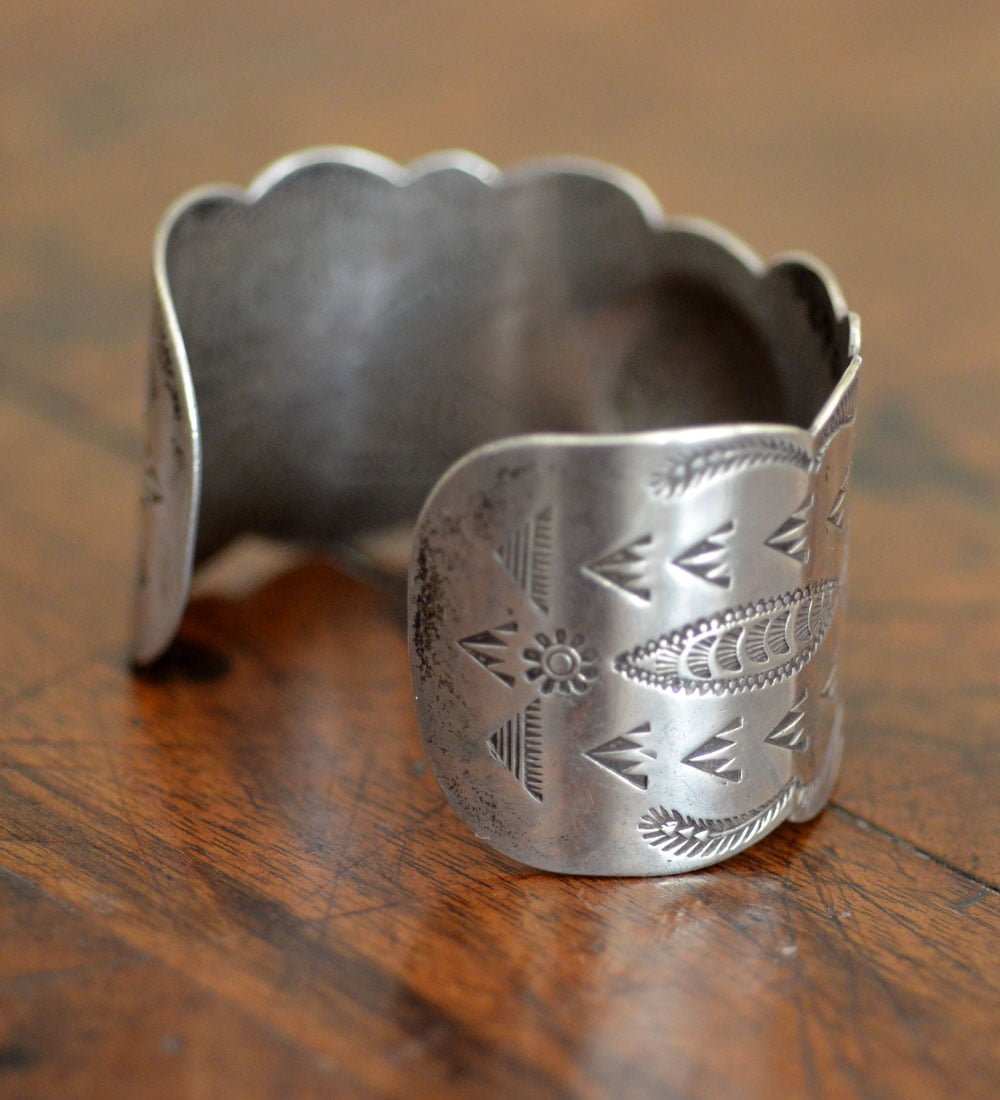 Hand Stamped Navajo Dragon Fly Cuff