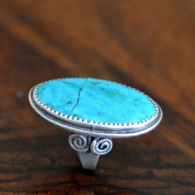 Vintage Sleeping Beauty Turquoise Ring