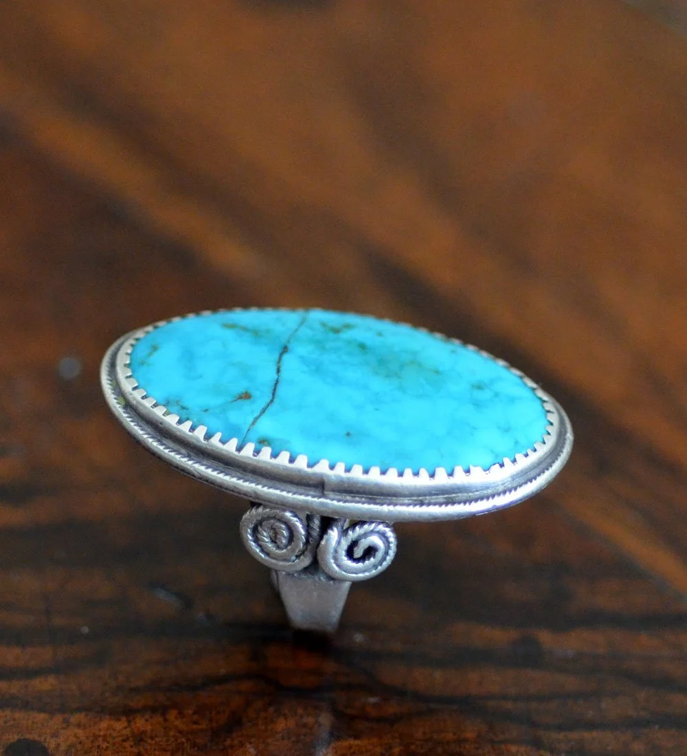 Vintage Sleeping Beauty Turquoise Ring