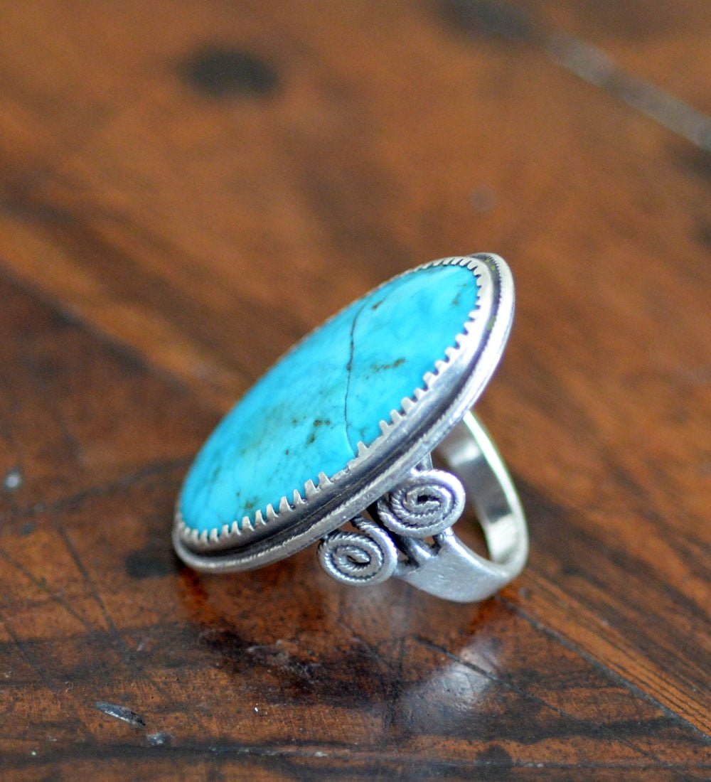 Vintage Sleeping Beauty Turquoise Ring