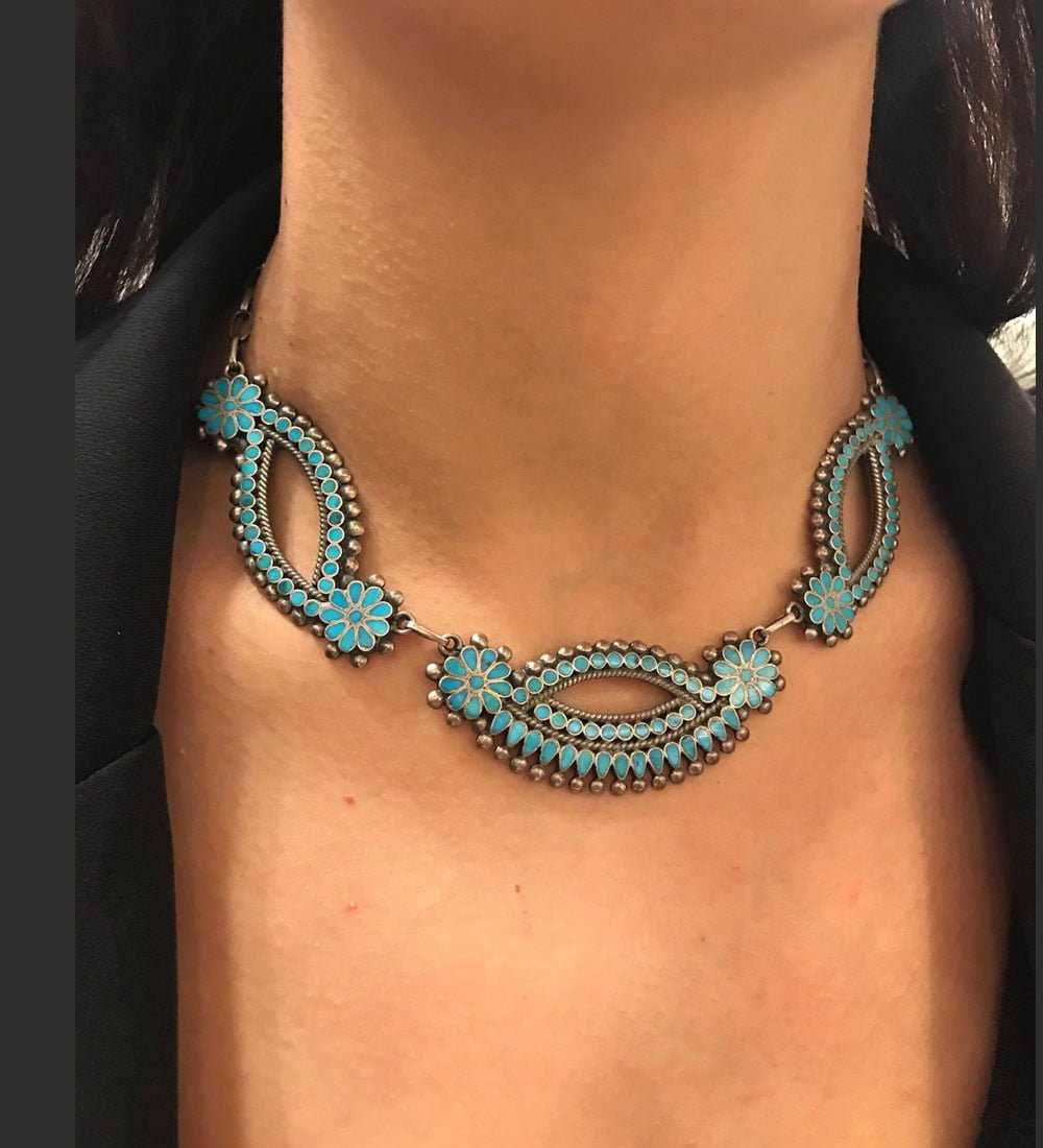 Frank Dishta Turquoise Necklace