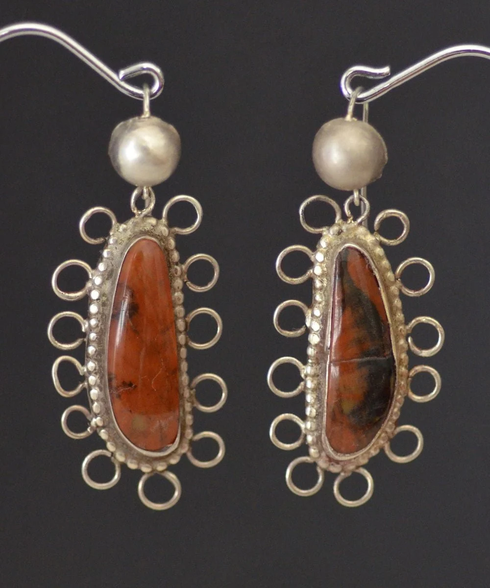 Isleta Petrified Wood earrings