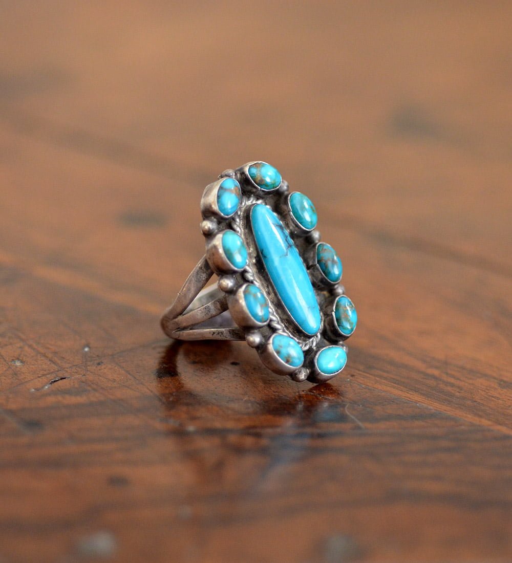 Vintage Navajo Turquoise & Silver Ring
