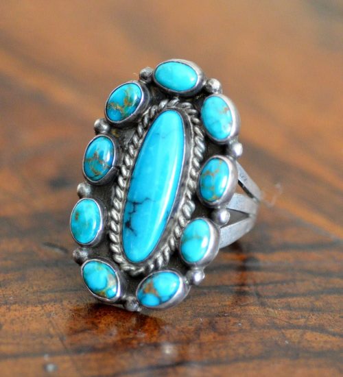 Vintage Navajo Turquoise & Silver Ring