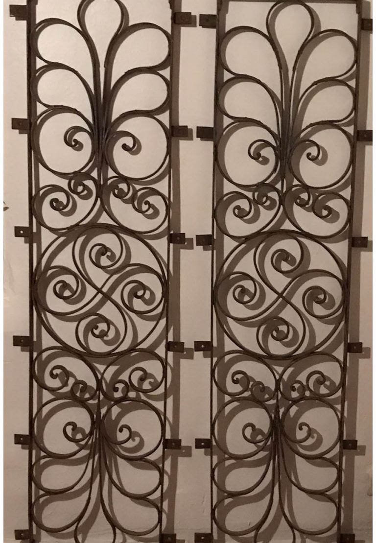 Mexican Wrought Iron Window Grates Silver Plume