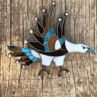 Inlaid Bald Eagle Pin