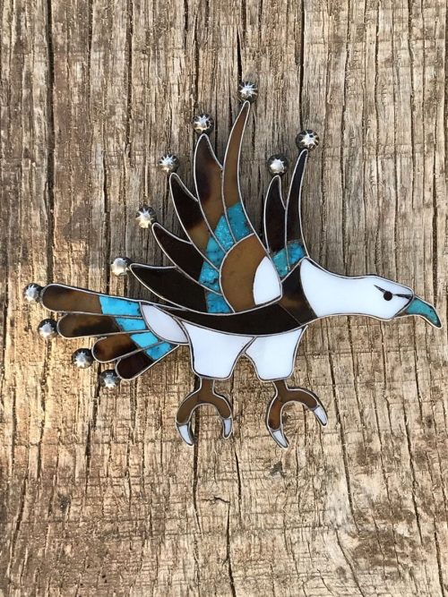Inlaid Bald Eagle Pin