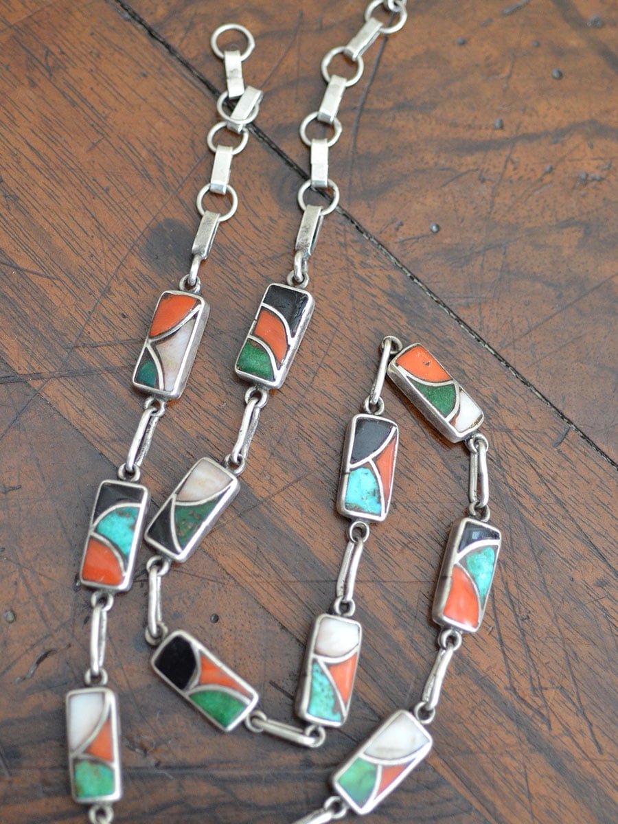 Native American Channel Inlaid Necklace