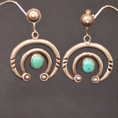 Silver & Turquoise Naja Earrings