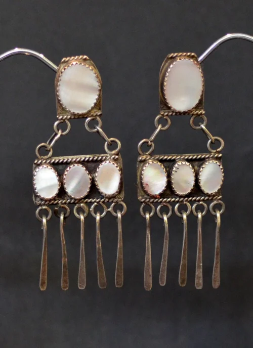 Mother Of Pearl Chandelier Earrings