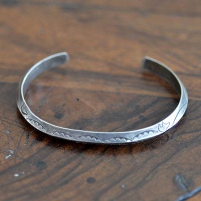 Silver Tri Sided Bracelet With Bears