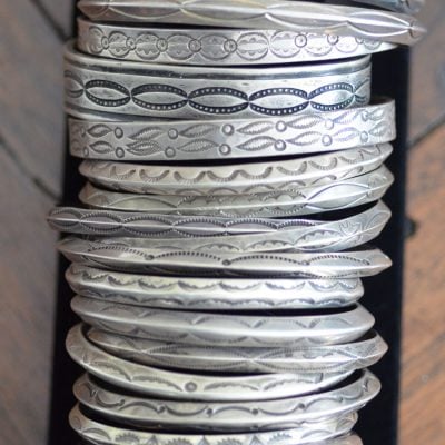 Stacked Navajo Silver Bracelets