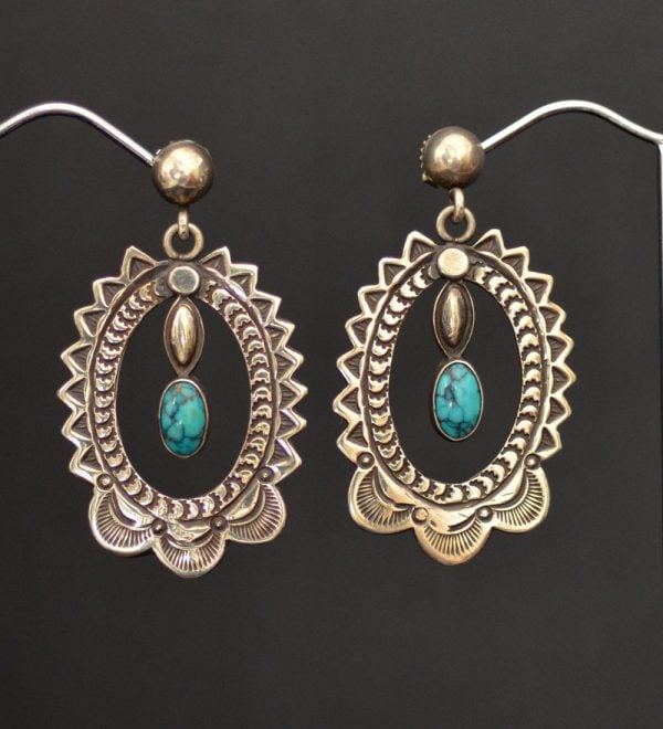 RARE Morris Talawytewa Robinson Earrings | Silver Plume