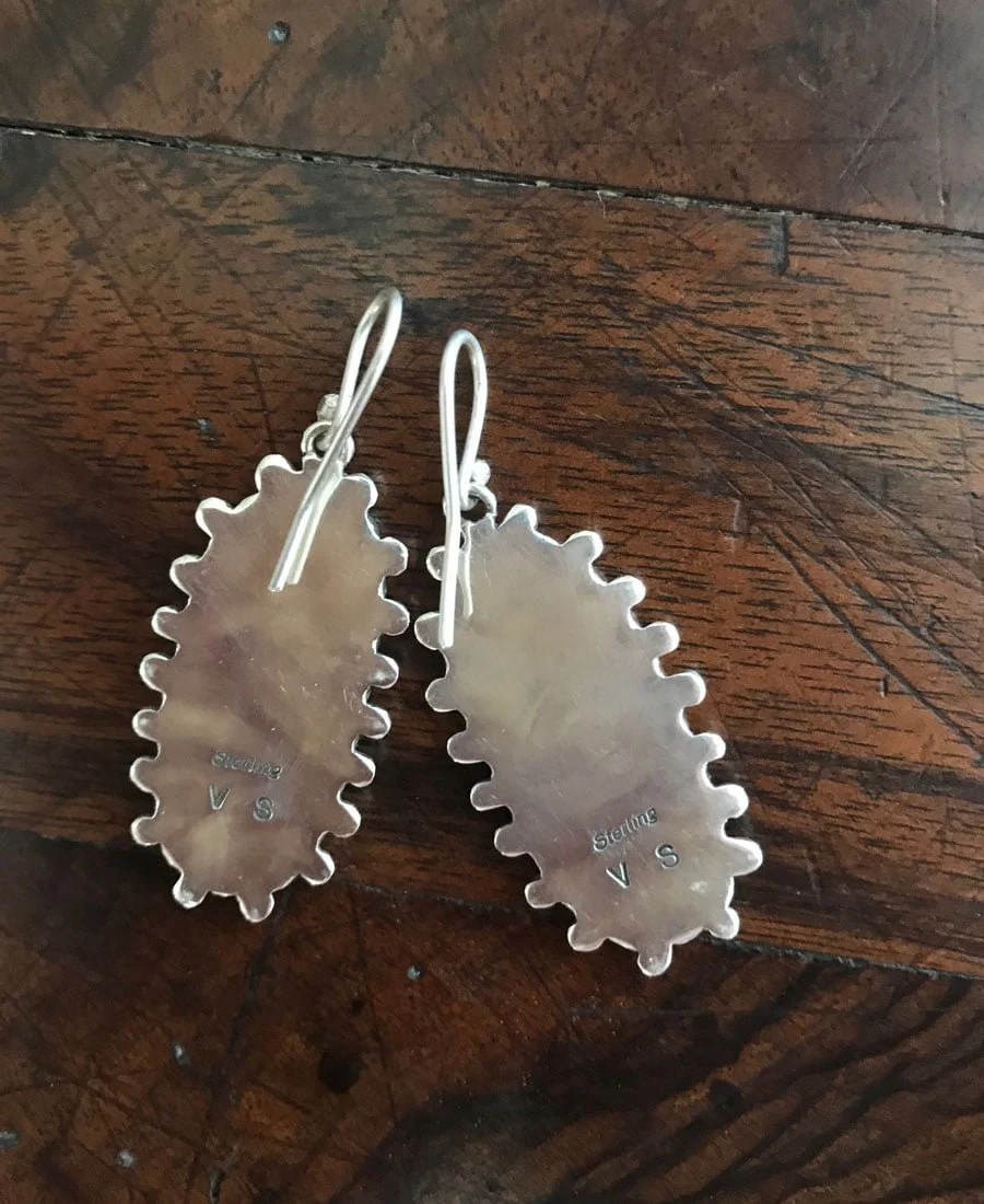 Contemporary Turquoise Inlaid Earrings