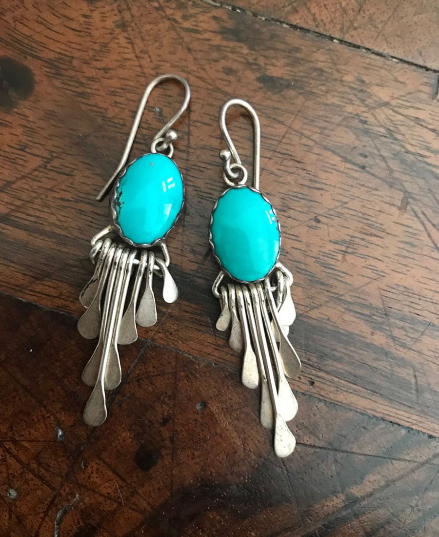 Contemporary Turquoise Earrings