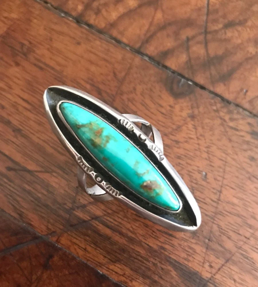 Green Blue Gem Turquoise Ring