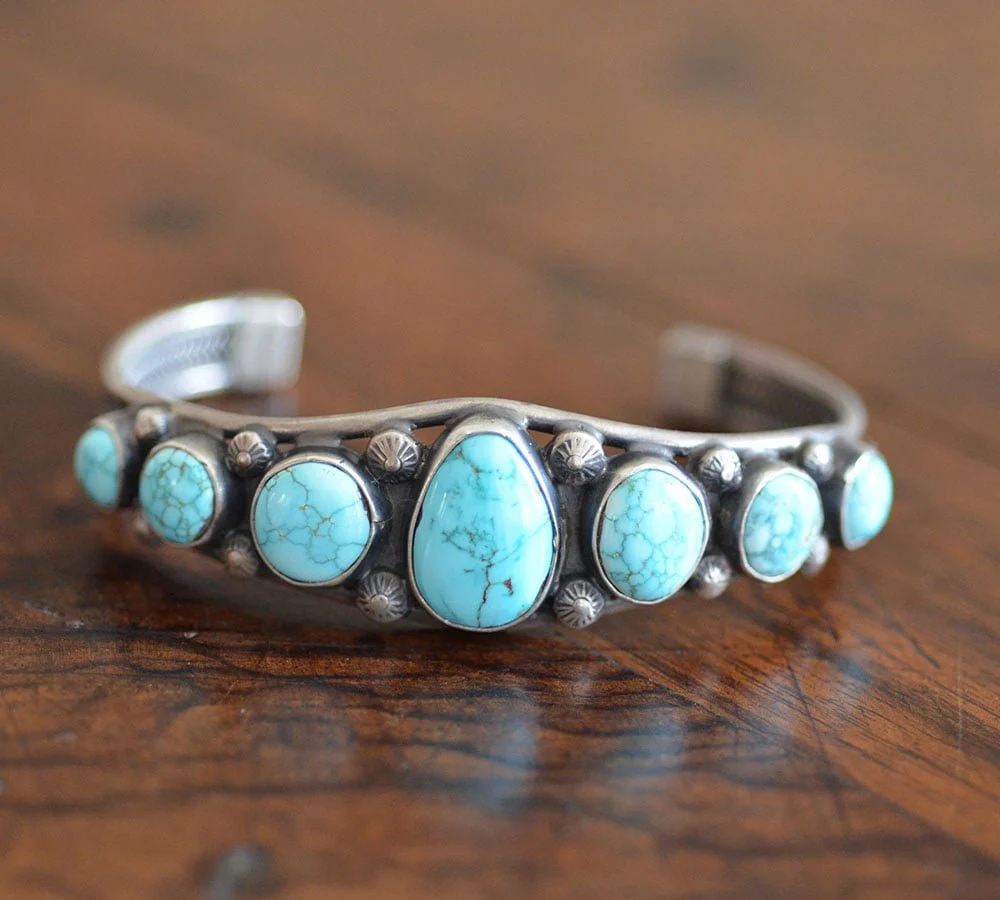 Navajo Old Pawn Row Bracelet/Cuff