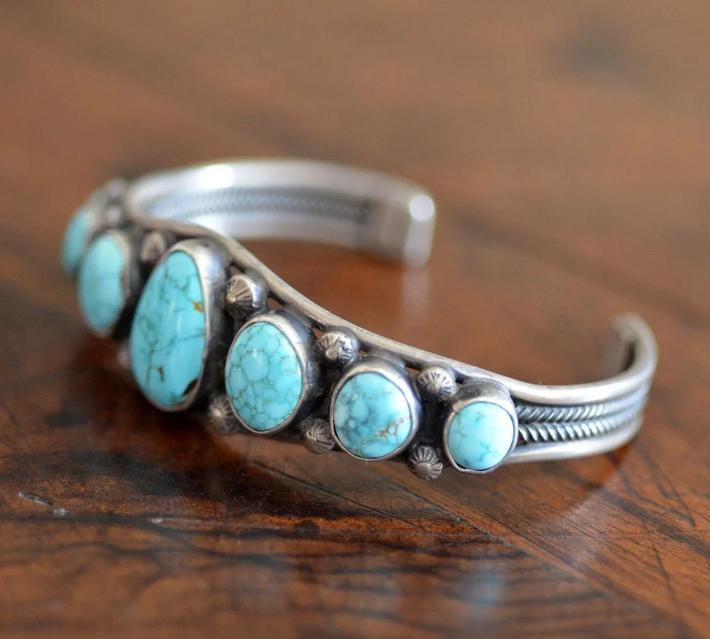 Navajo Old Pawn Row Bracelet/Cuff
