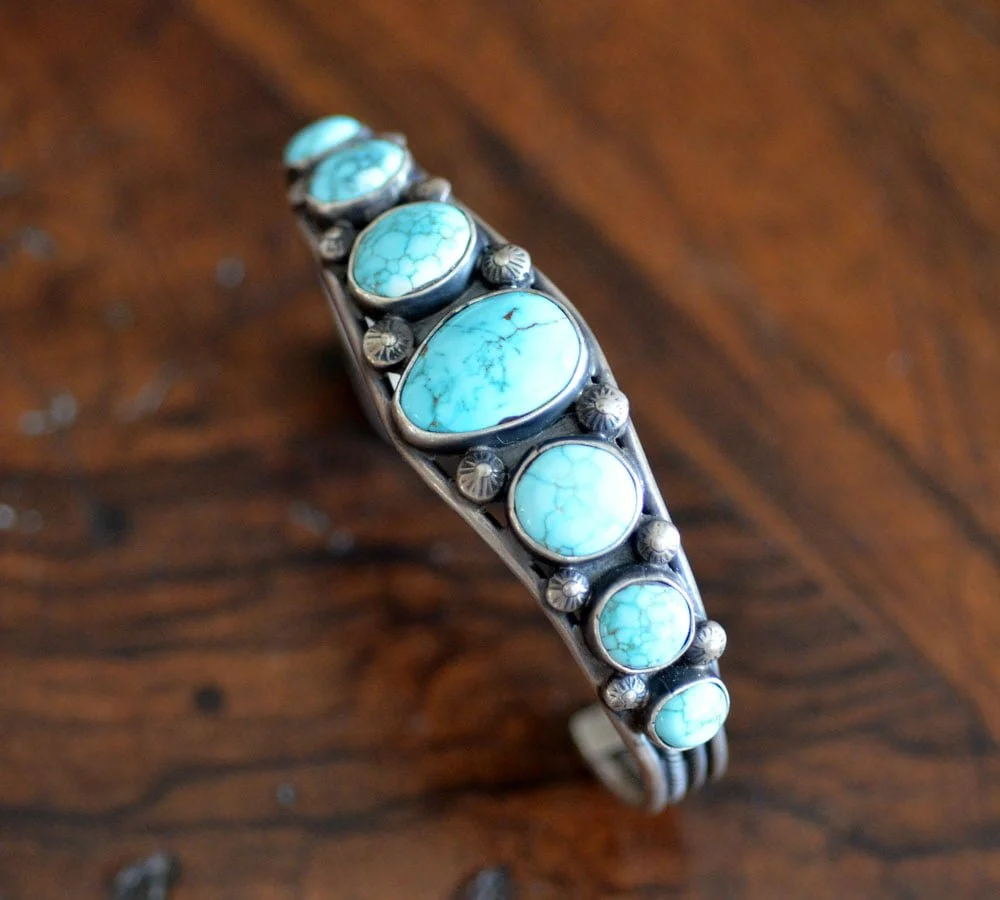 Navajo Old Pawn Row Bracelet/Cuff