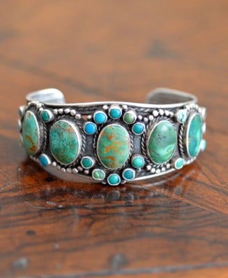 Navajo Turquoise Row Bracelet