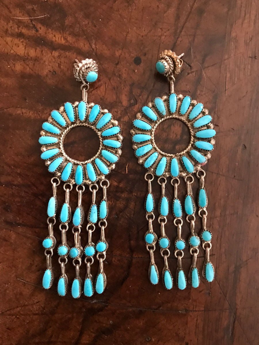 Turquoise Chandelier Earrings c.2018