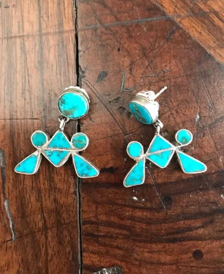 Fabulous Blue Gem Earrings