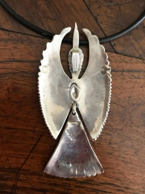 Silver Navajo Peyote Bird Pendant