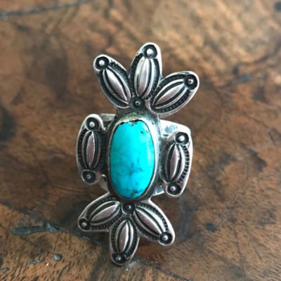 Circa 1910-Navajo Button Ring