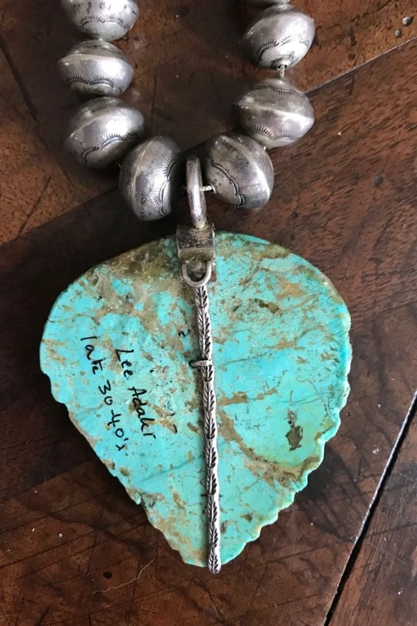 Attributable- Lee Edaakie Carved Turquoise Leaf