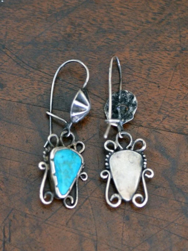 Circa 1930's Navajo Turquoise Earrings