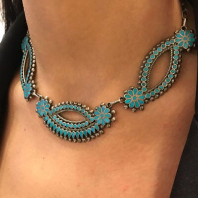 Frank Dishta Turquoise Necklace