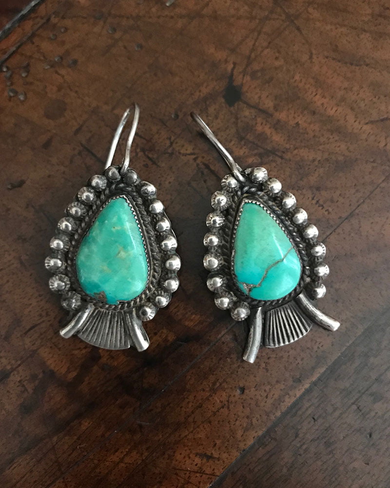 Navajo Turquoise Earrings c.1940's